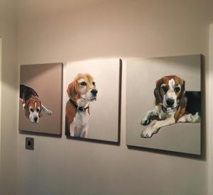 Beagle Paintings on Wall