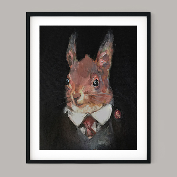 Lord Squirrelton - oil on Canvas
