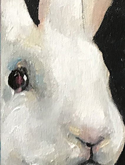 detail of Bonny Rabbit painting